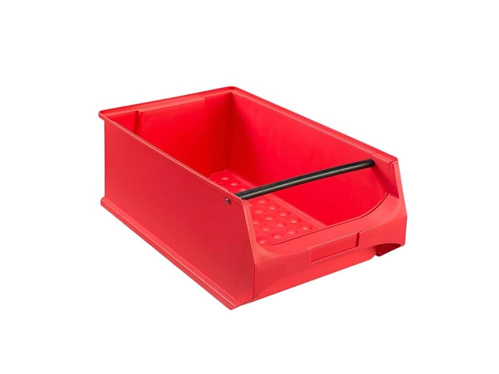 PROREGAL Super Saver Set 4x Rode Opbergdoos 5.1 met Handvat HxBxD 20 x 30 x 50 cm 21,8 Liter Opbergcontainer