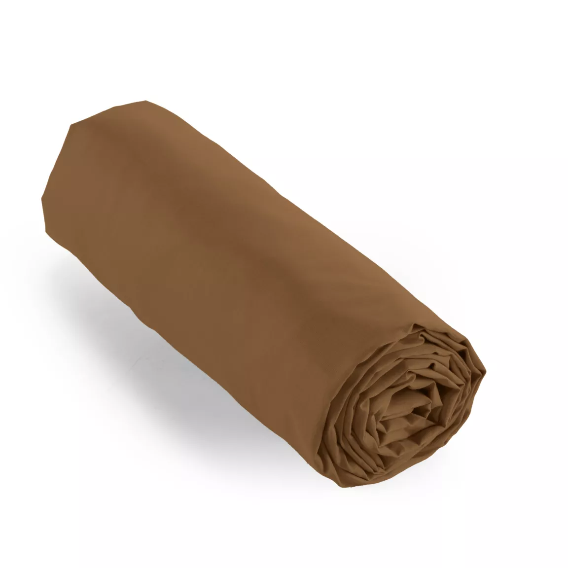 Drap housse percale de coton (160 x 200 cm) Cali Cappuccino