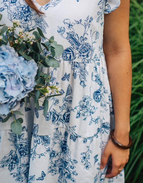 Céleste - DAHLIA - Blanc / Bleu