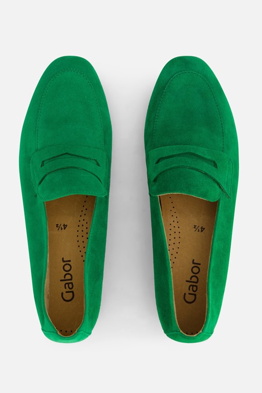 Gabor Instappers groen Suede