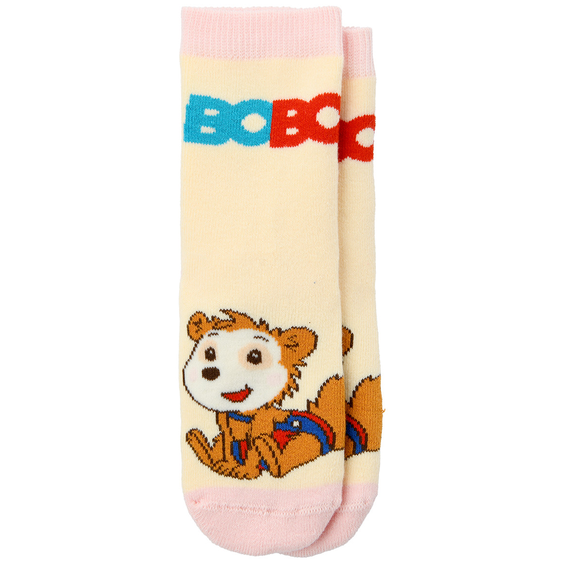 Topomin 2 Paar Bobo Siebenschläfer Stoppersocken rosa / creme