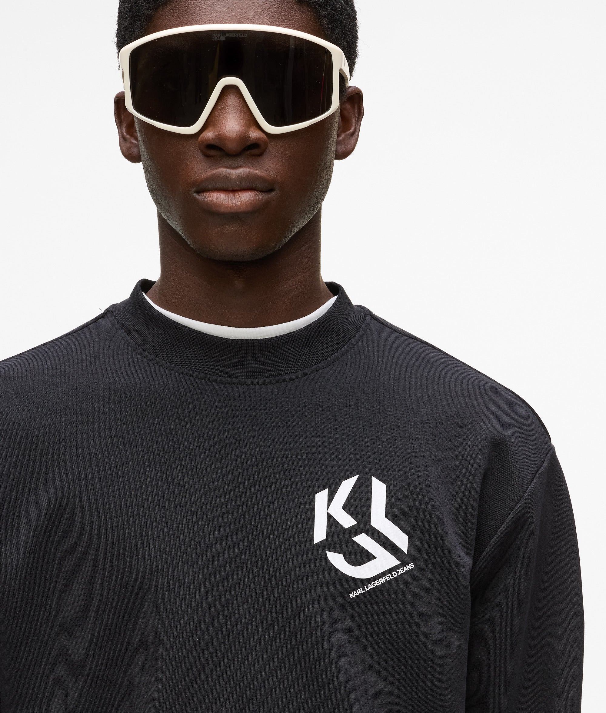 Sweater met monogram-patch