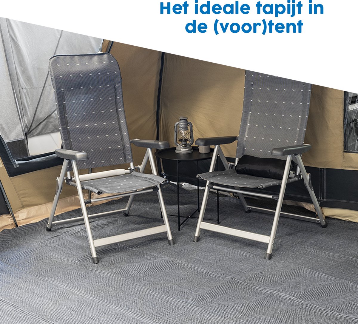 ProPlus tenttapijt 250 x 300 cm - Blue/White