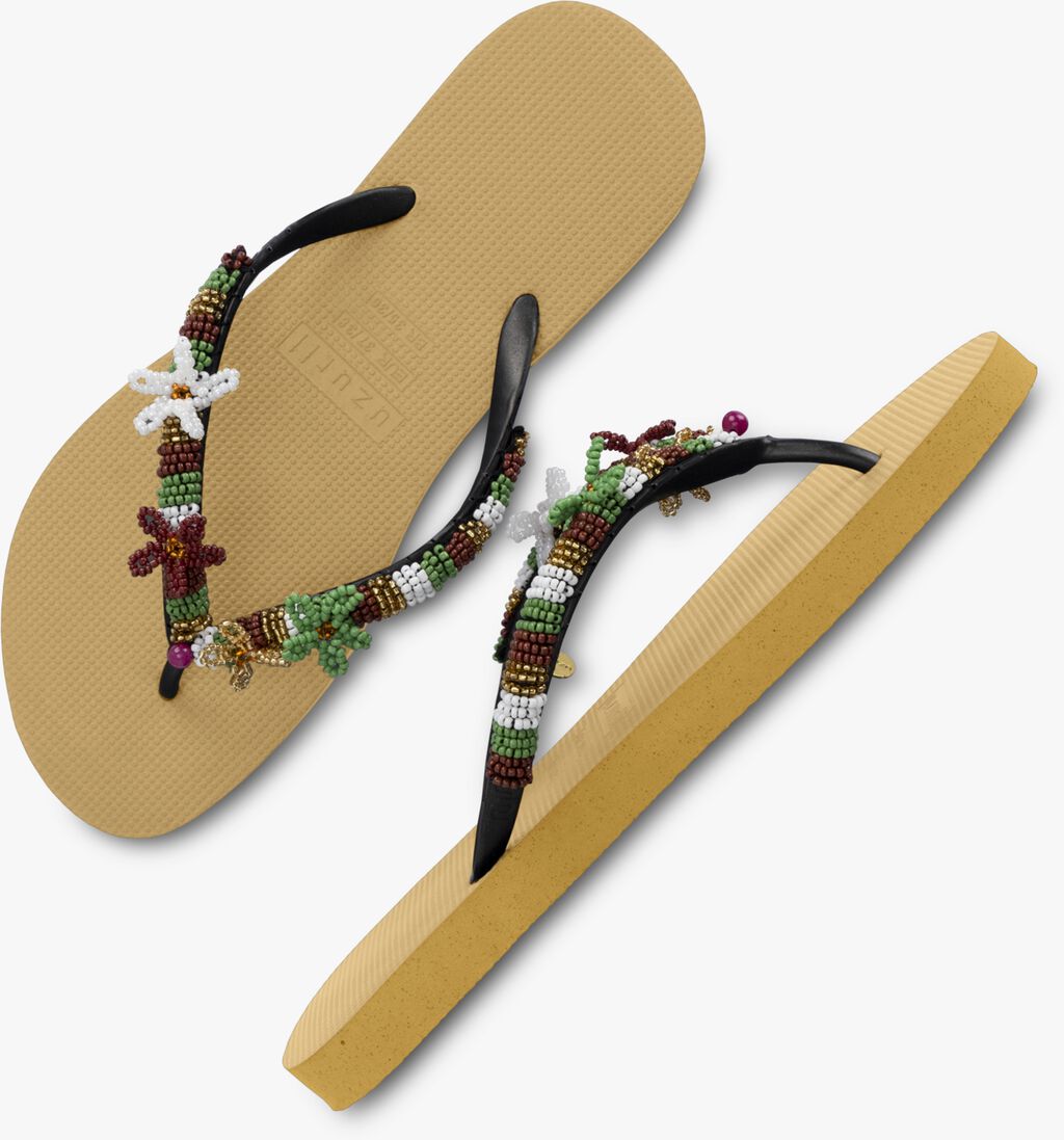 UZURII gele uzurii teenslippers las dalias gold