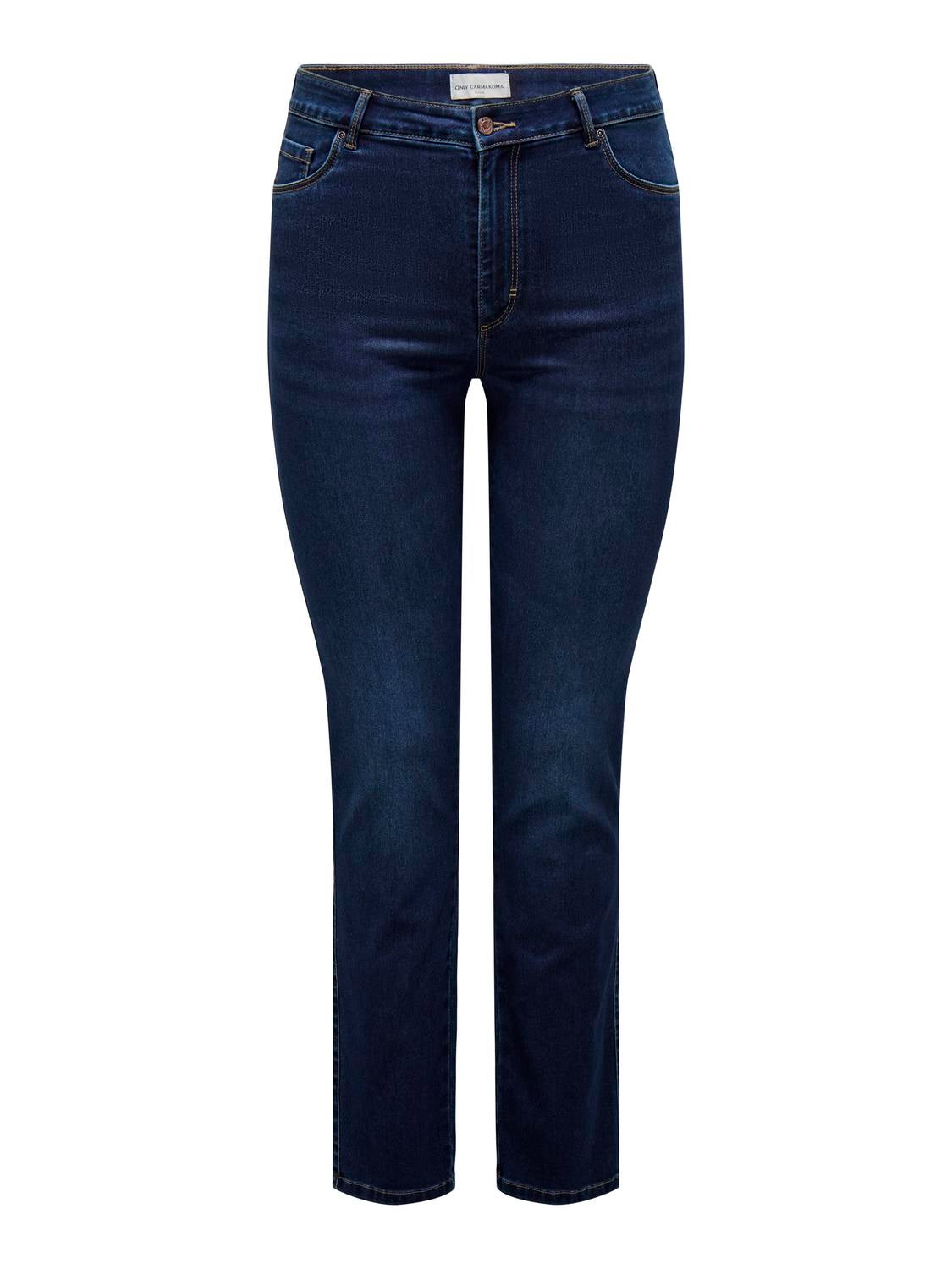 CARAUGUSTA Hohe Taille Gerade geschnitten Jeans Dark Blue Denim