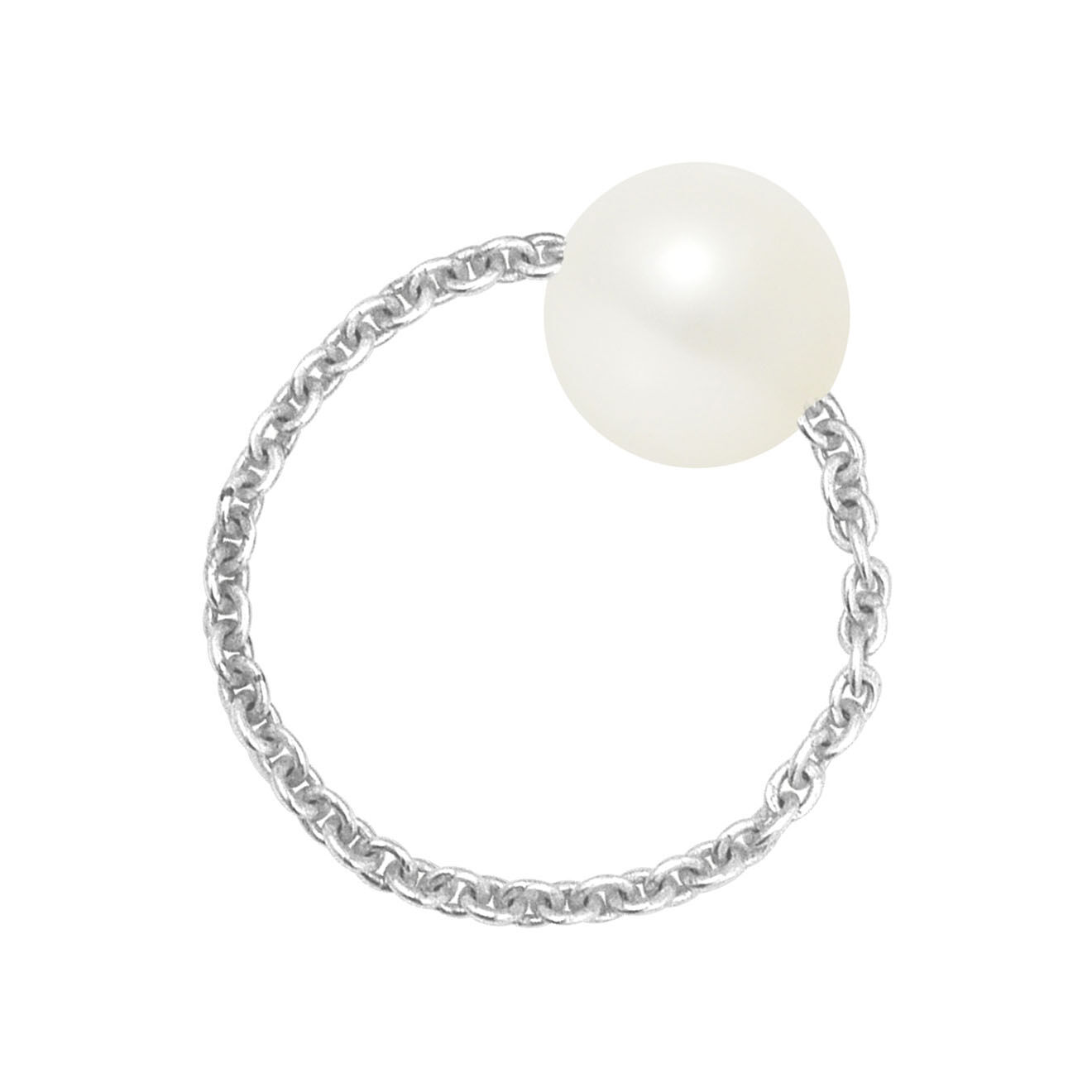 Mitzuko Bague Zoran Argent Perle d'Eau Douce blanche