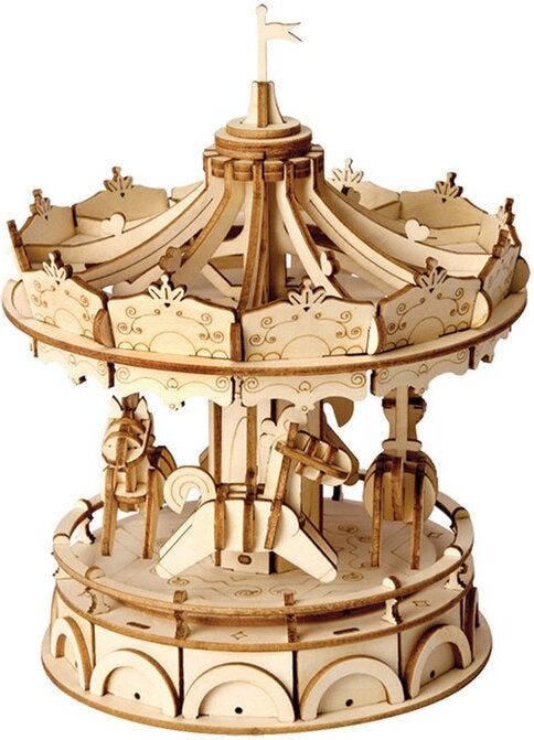 Robotime 3D puzzel Rolife draaimolen D 12 x 15 cm