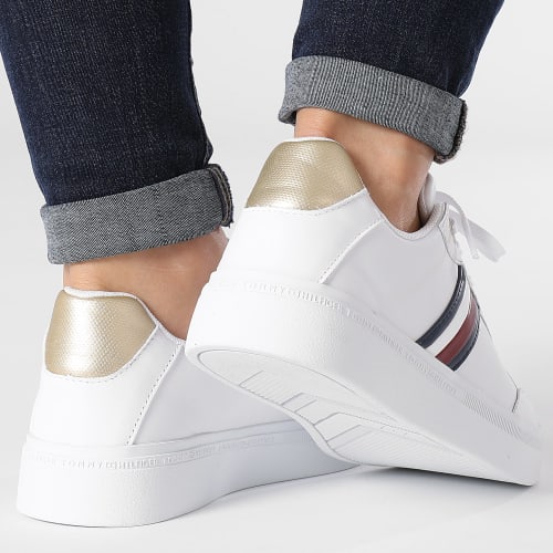Baskets Femme Elevated Global Stripes Sneaker 7446 Blanc