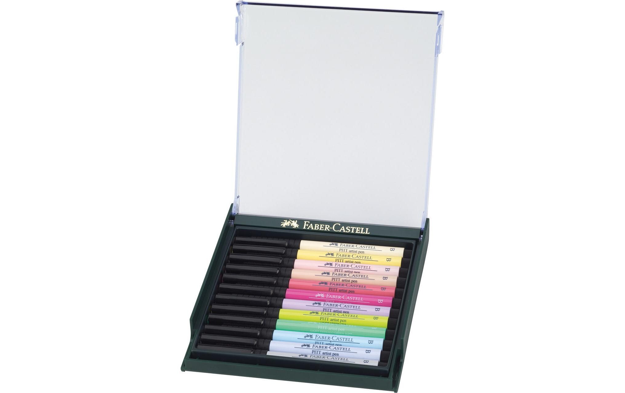 Tuschestift Pitt Artist Pen 12er Etui PastellTuschestift-Set