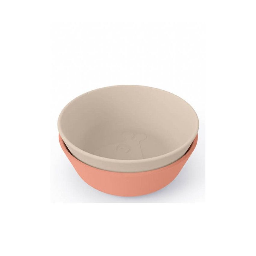 BOL KIDDISH BOWL 2-PACK RAFFI SAND/CORAL - Ecru