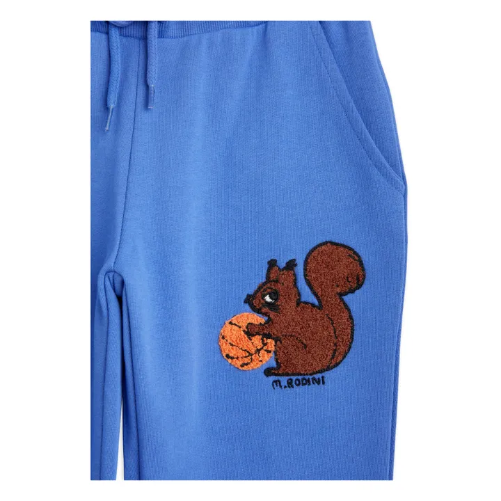 Mini Rodini Jogger Empiècement Ecureuil Coton Bio | Bleu