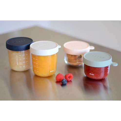 Coffret 4 portions verre Nude/Grey - BEABA