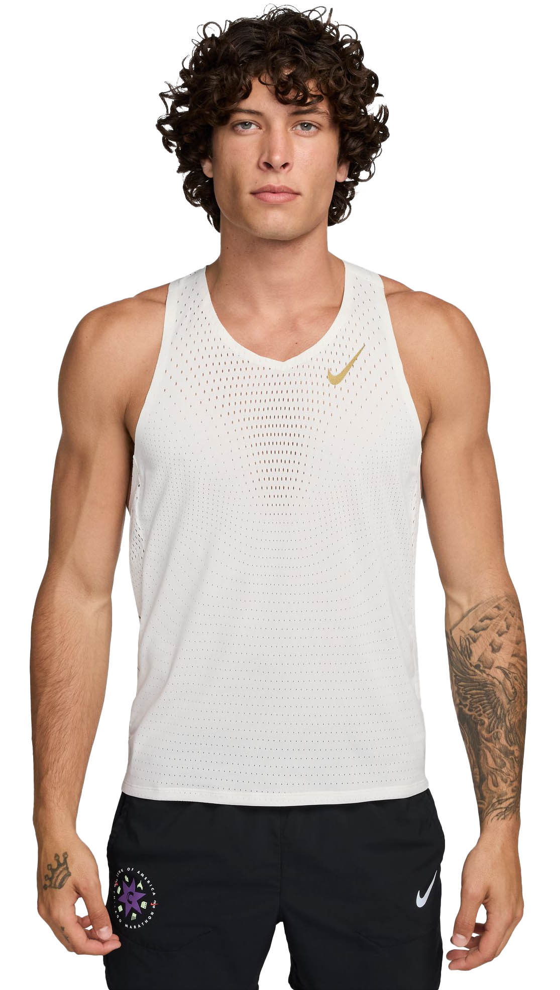 Jakob Ingebrigtsen Aeroswift Running Singlet Herre 134/Sail/Metallic Gold