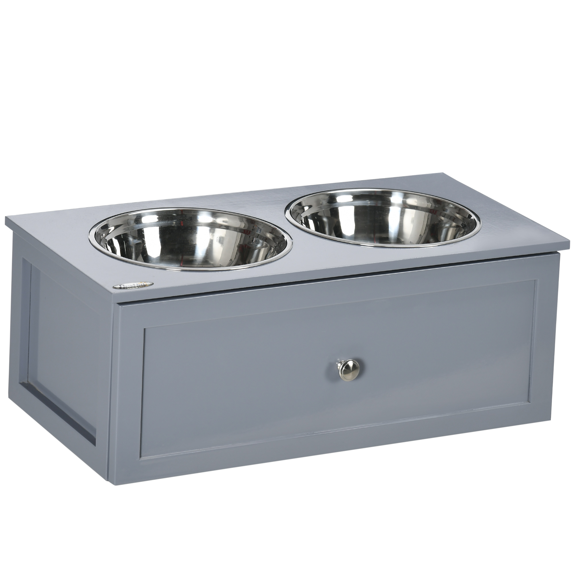 Comedouro elevado PawHut para cães de porte médio com 2 tigelas