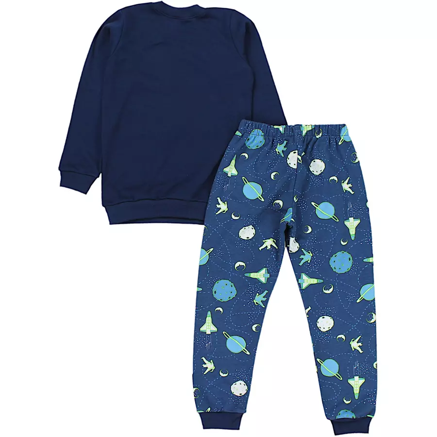 TupTam Kinder Jungen Pyjama Set Langarm 2-teilig blaugrün