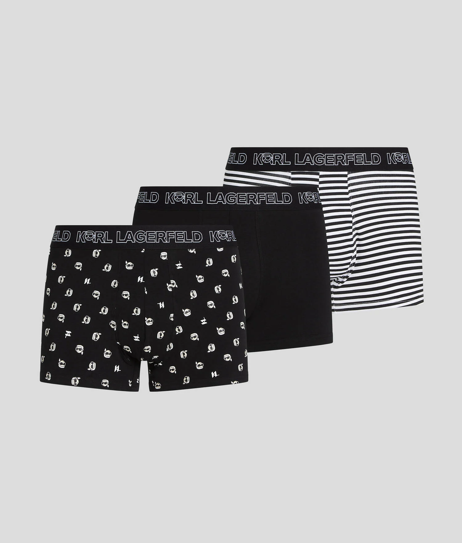 CALEÇONS IKON – LOT DE 3 - Mini motif all over noir