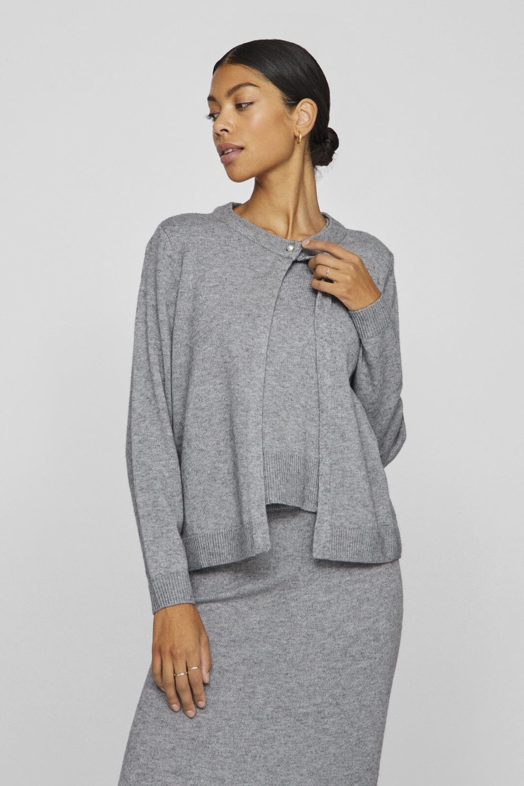 Vila Vililo L/S O-Neck Knit Cardigan/Pb