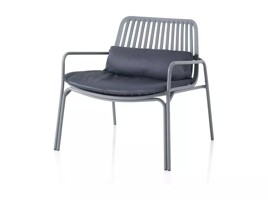 Set de 2 Chaises d'intérieur/extérieur AGNES grise