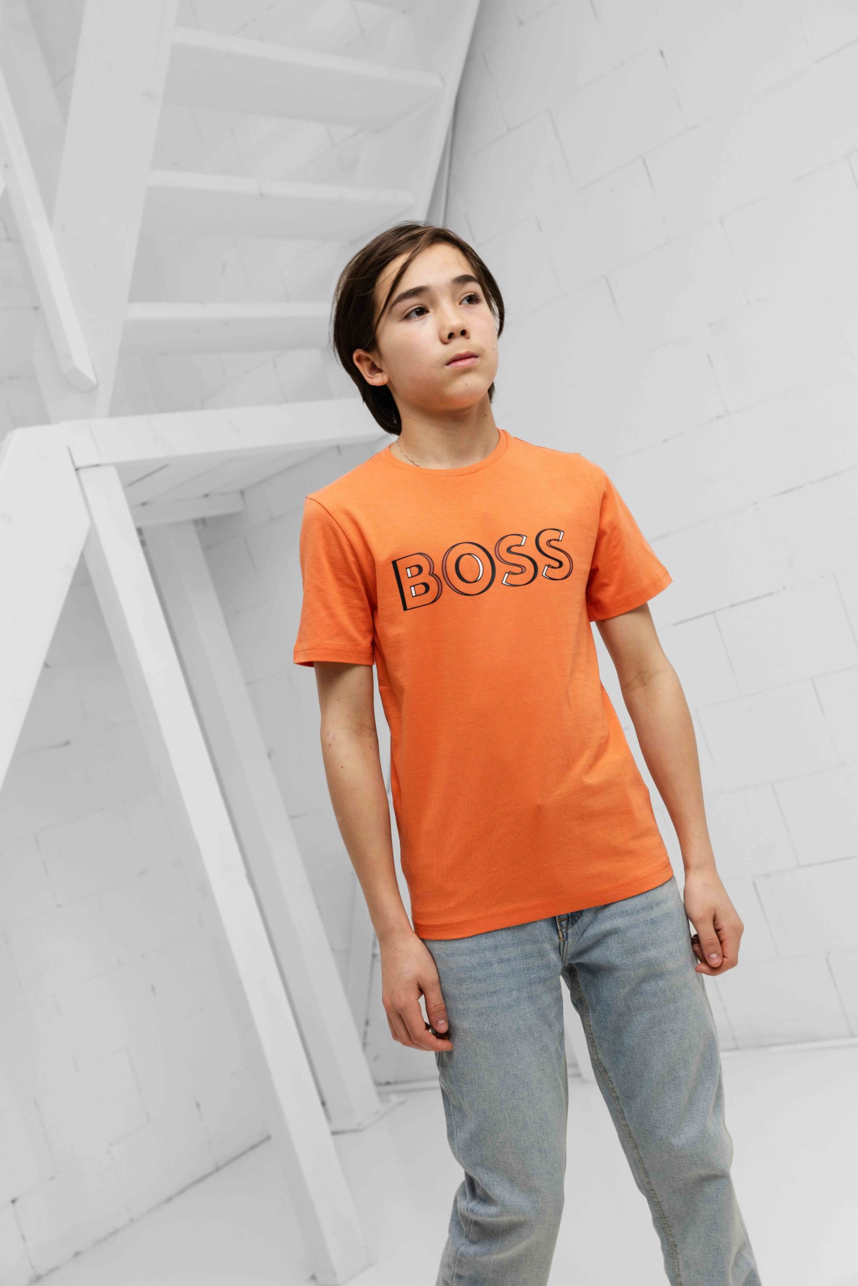 Hugo Boss 3D Logo T-Shirt Kids Oranje