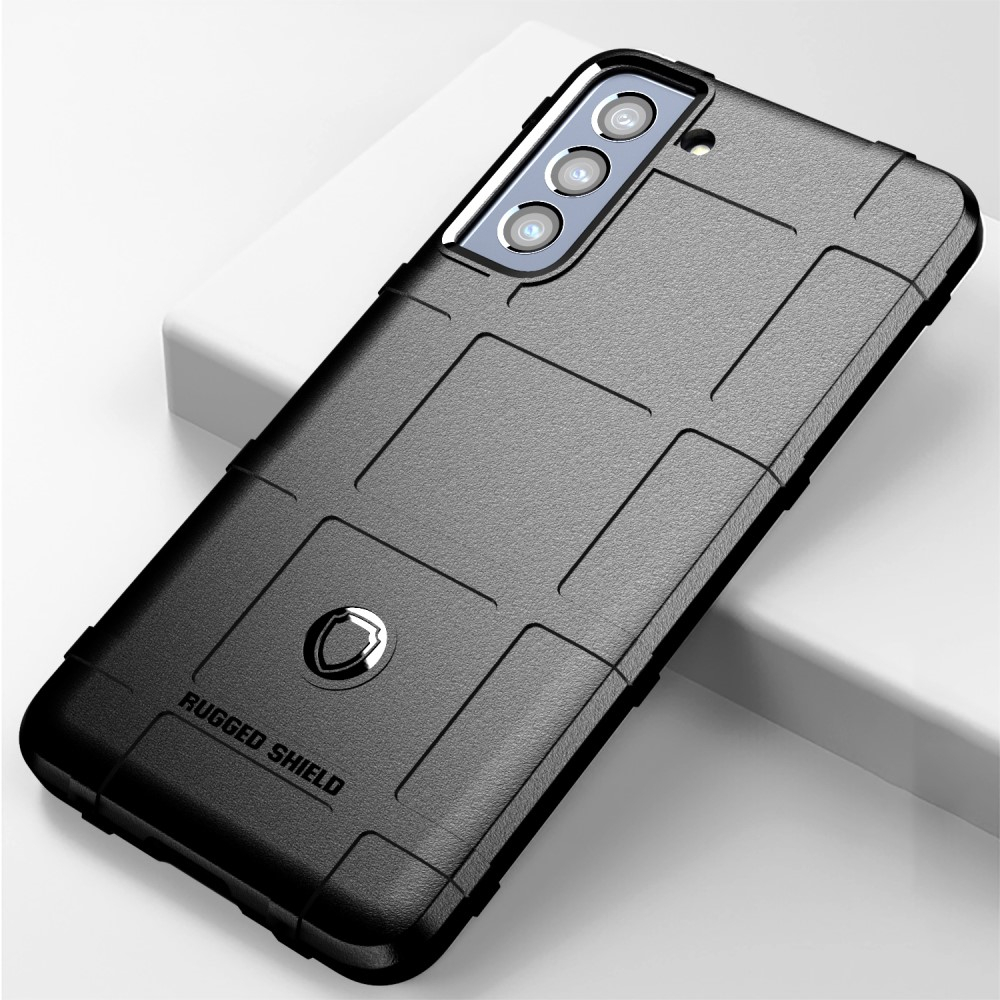 Samsung Galaxy S21 FE 5G Outdoor Gummi Schutzhülle Anti-Shock - Schwarz