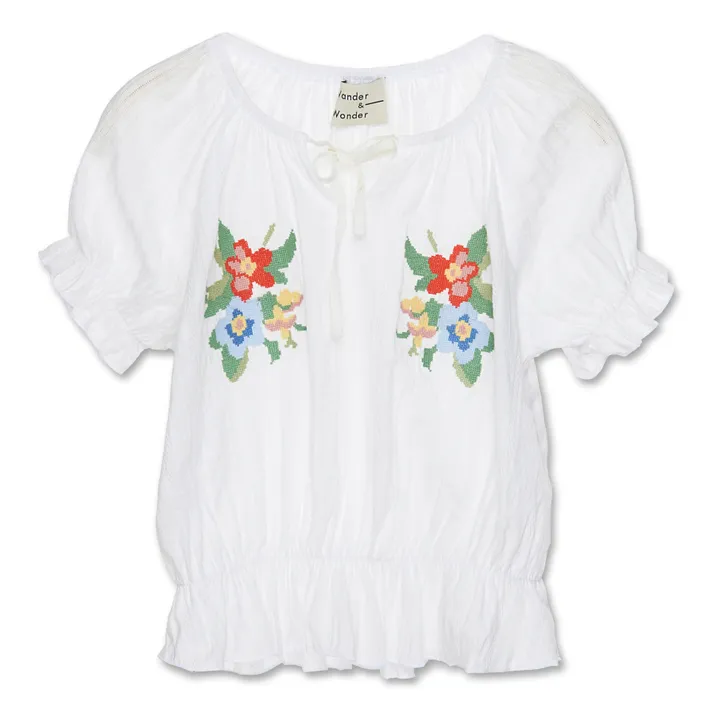 Wander & Wonder Blouse Broderie | Blanc