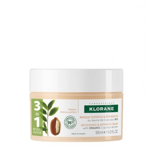 Klorane Cupuaçu BIO Máscara Reparação 3 em 1 cabelo muito seco e danificado 150ml