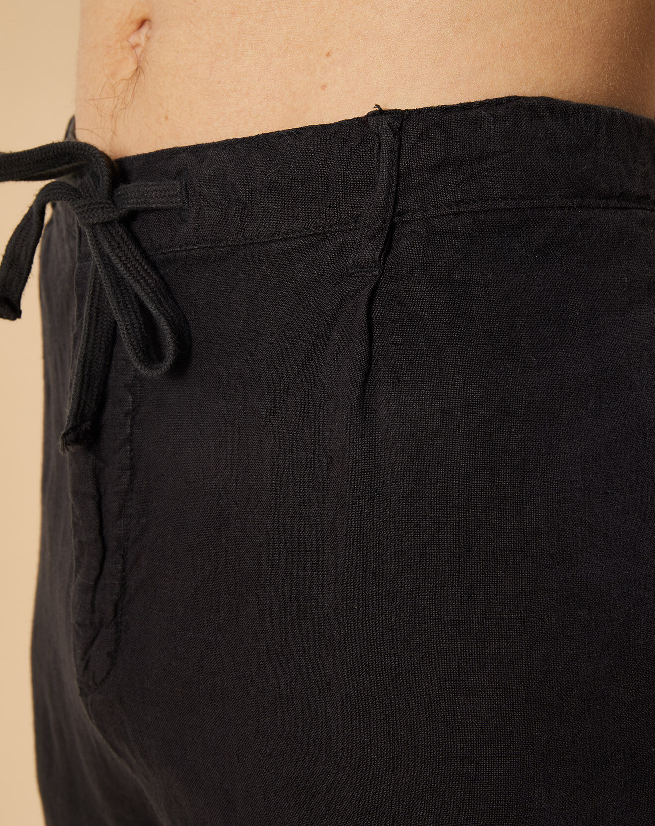 Hartford Pantalon 100% Lin Tanker carbone