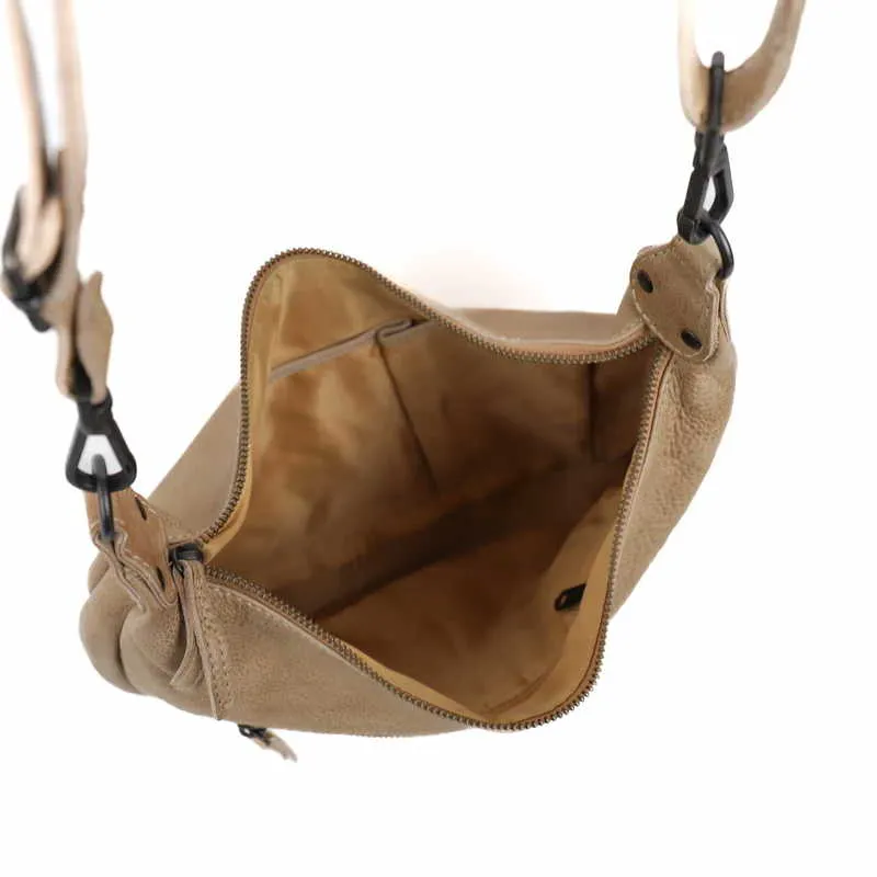 BEAR DESIGN Umhängetasche Beige Leder