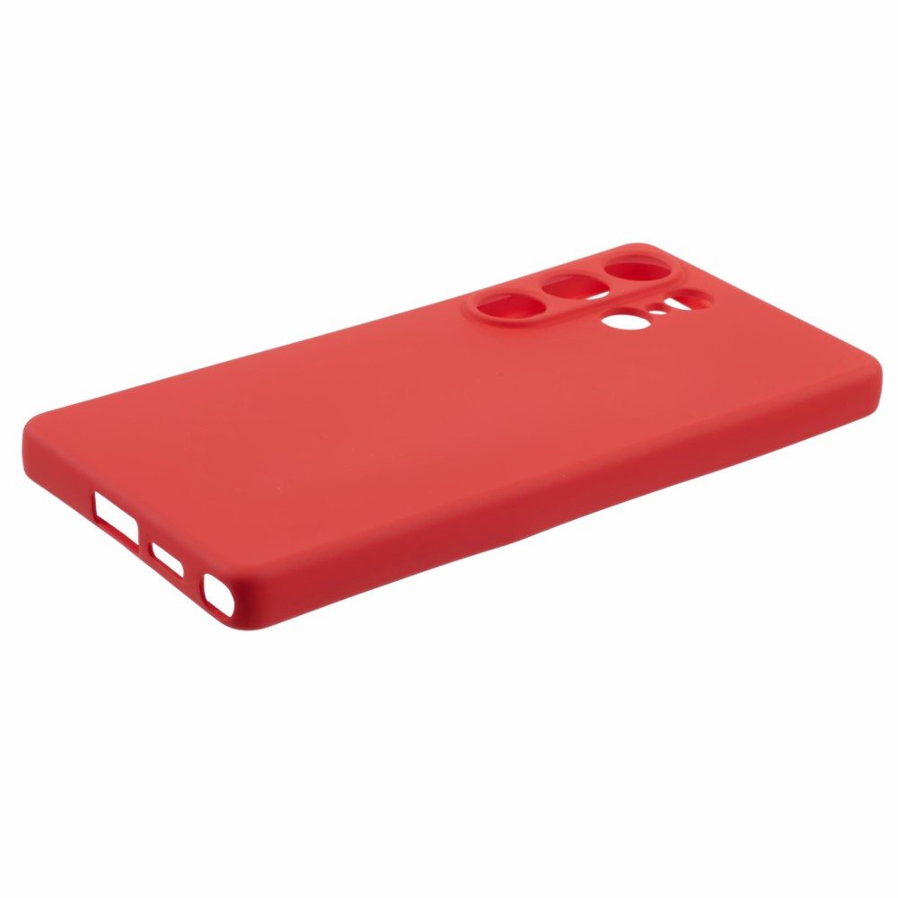 Samsung Galaxy S25 Ultra Gummi Case Hülle mit Kameraschutz - Rot (Matt)