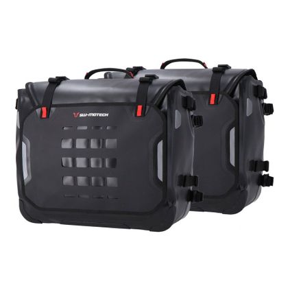 Sacoches cavalières SW-MOTECH SysBag WP L/L (27-40 litres x 2) complet avec support - Noir