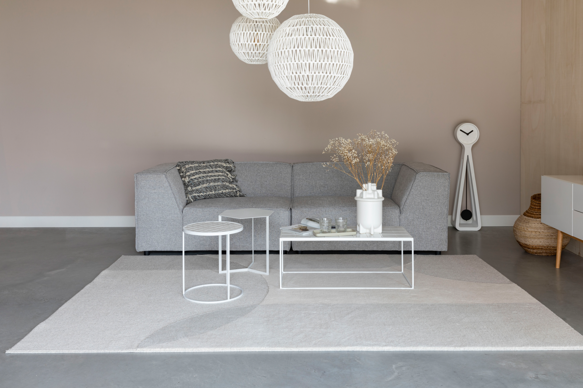 Vloerkleed Dream 160x230 cm naturel/roze