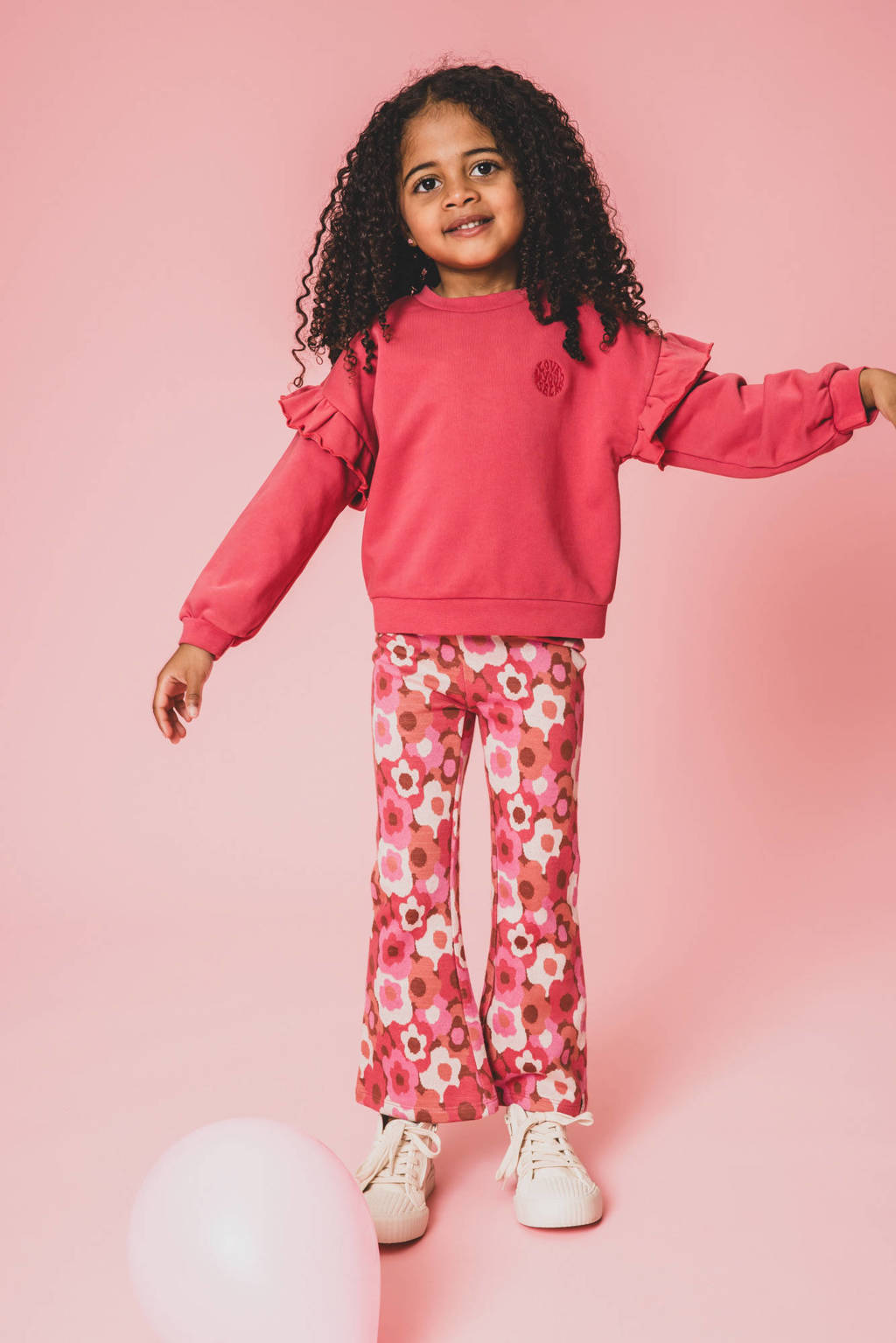 LOOXS flared flared broek roze