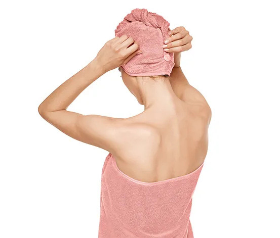 Turban-Handtuch, roséfarben