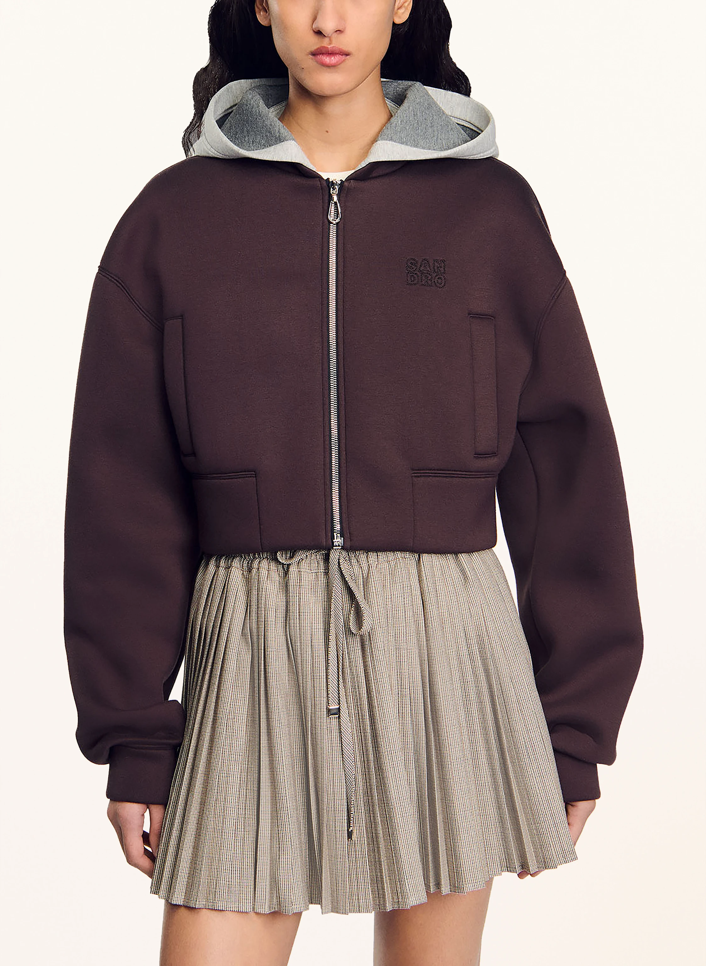 SANDRO Cropped-Sweatjacke