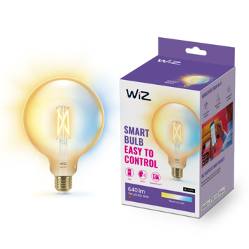 WiZ Connected LED globe E27 50W filament gold koel tot warmwit licht dimbaar