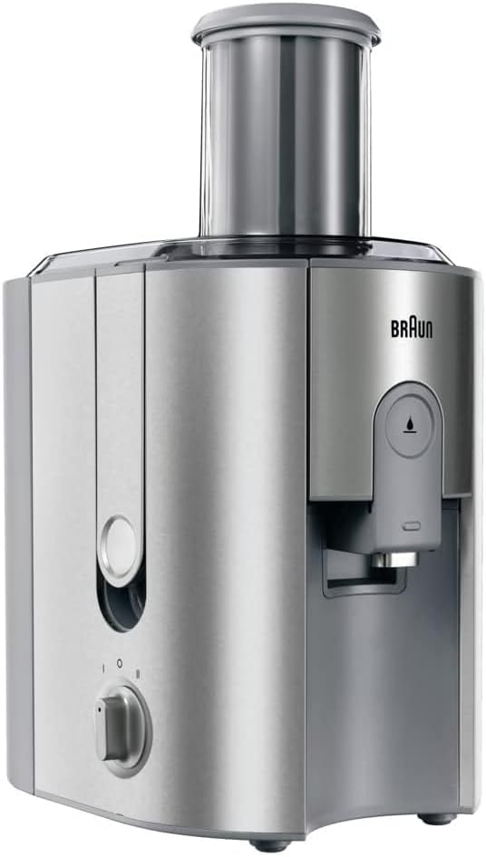 De´Longhi Braun J700 Multiquick 7 Entsafter | Hochleistungs-Entsafter-System | Großer Einfüllschacht (75 mm) | Innovatives Anti-Tropf-System | Kraftvoller 1.000 Watt Motor | silber