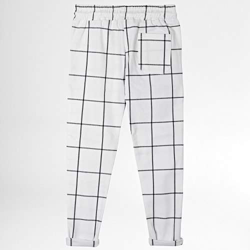 Pantalon Jogging A Carreaux Enfant 705 Blanc
