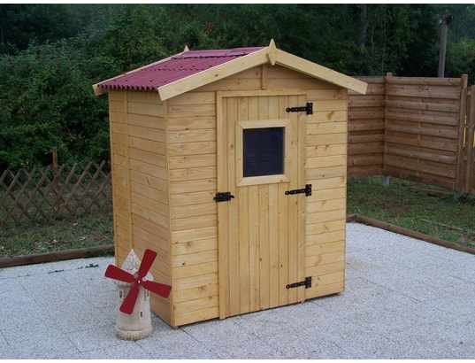 HABRITA - Abri panneaux bois 16 mm avec plancher / 1,83 m2