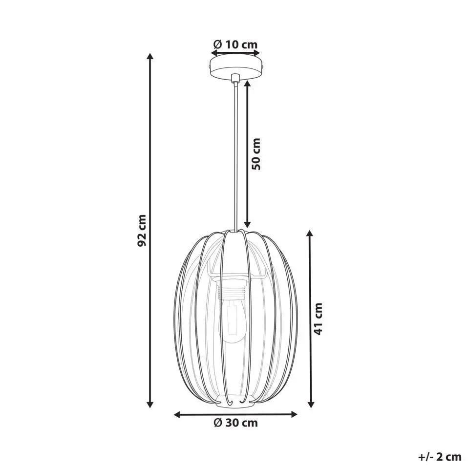 PADAMO - Hanglamp - Zwart - Nylon