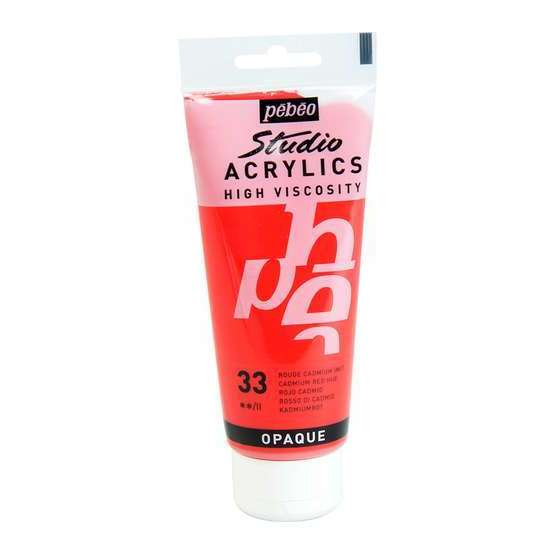Studio Acrylics : 100ml rouge cadmium