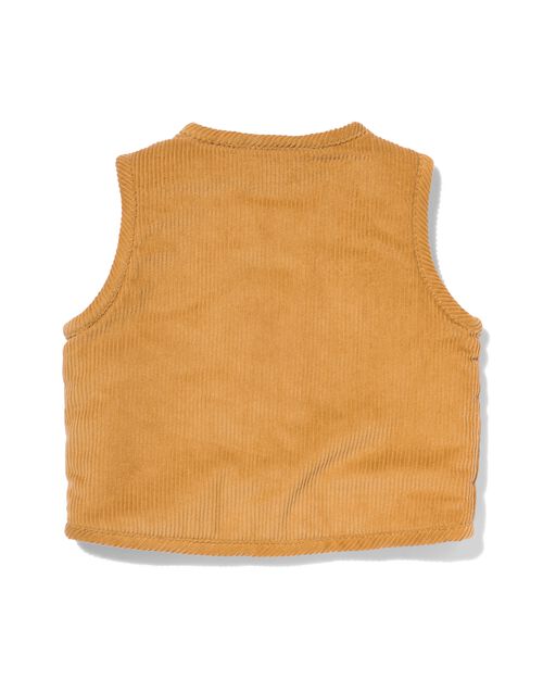 gilet velours côtelé/peluche pour bébé marron