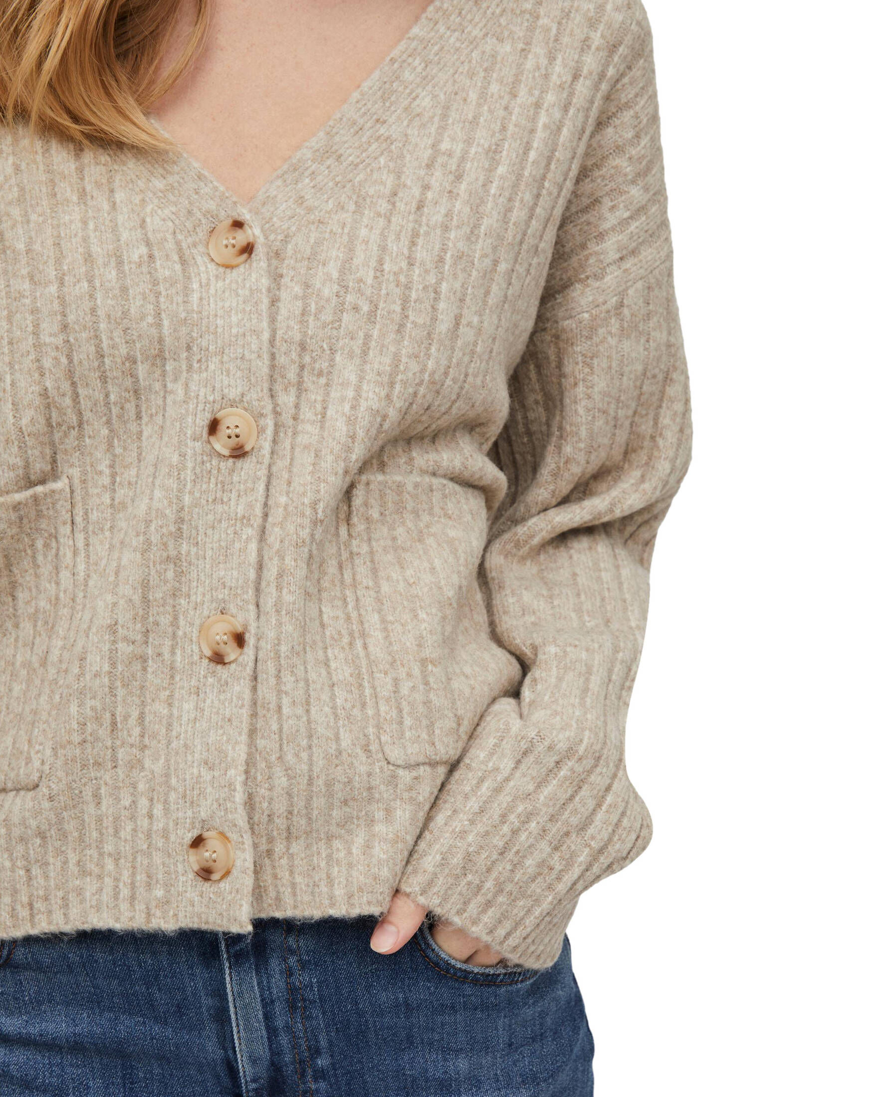 Vila| Damen Strickjacke VIIRINA V-NECK KNIT CARDIGAN