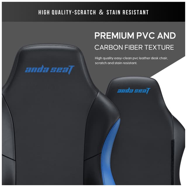 AndaSeat Luna gaming-stol (sort/blå)