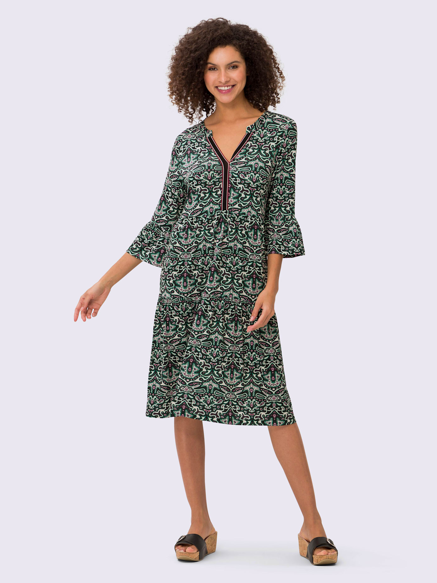 Robe en jersey motif imprimé exclusif