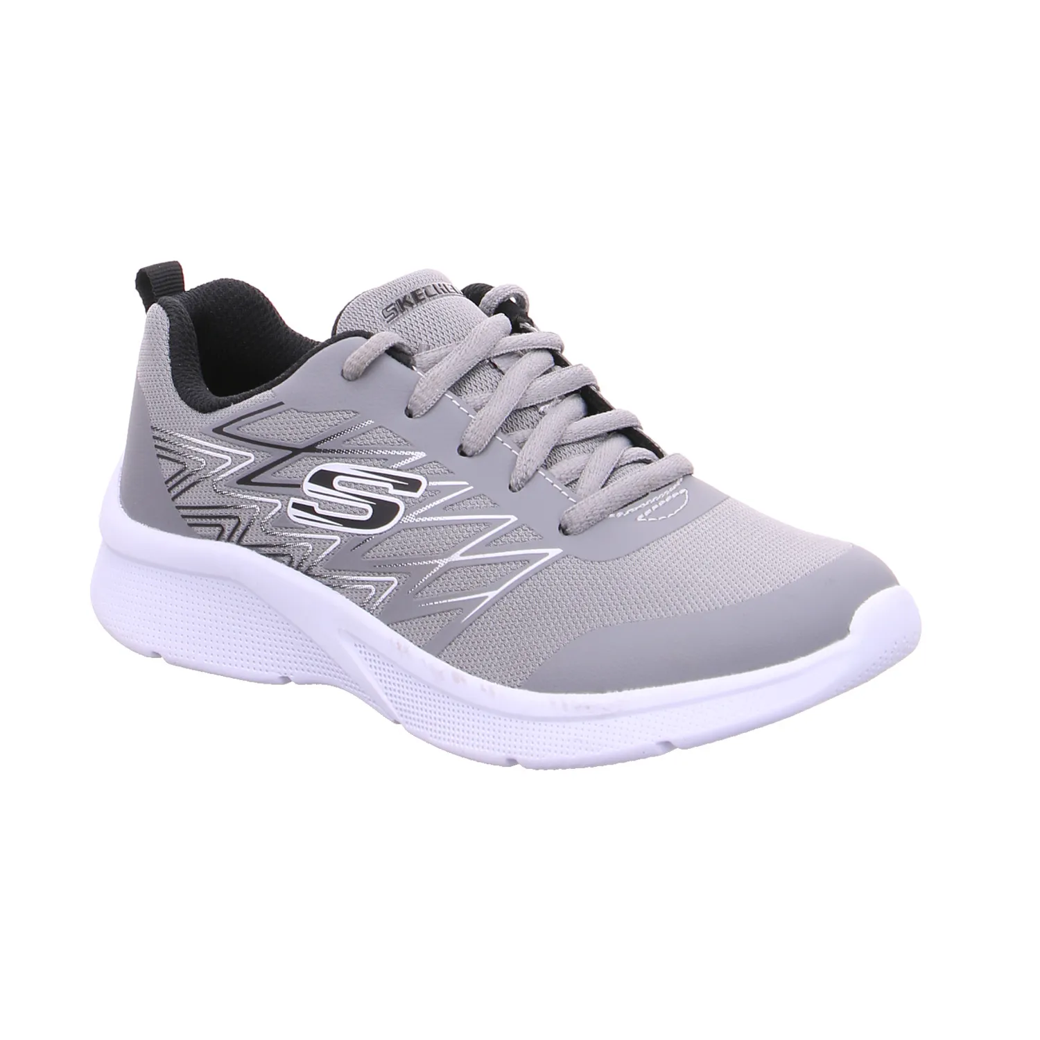 SKECHERS Jungen-Halbschuh Binder Silber Textil  Sneaker
