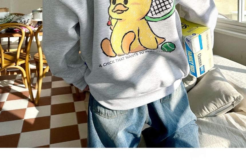 SeoulPop - Losse sweatshirt met eendenprint