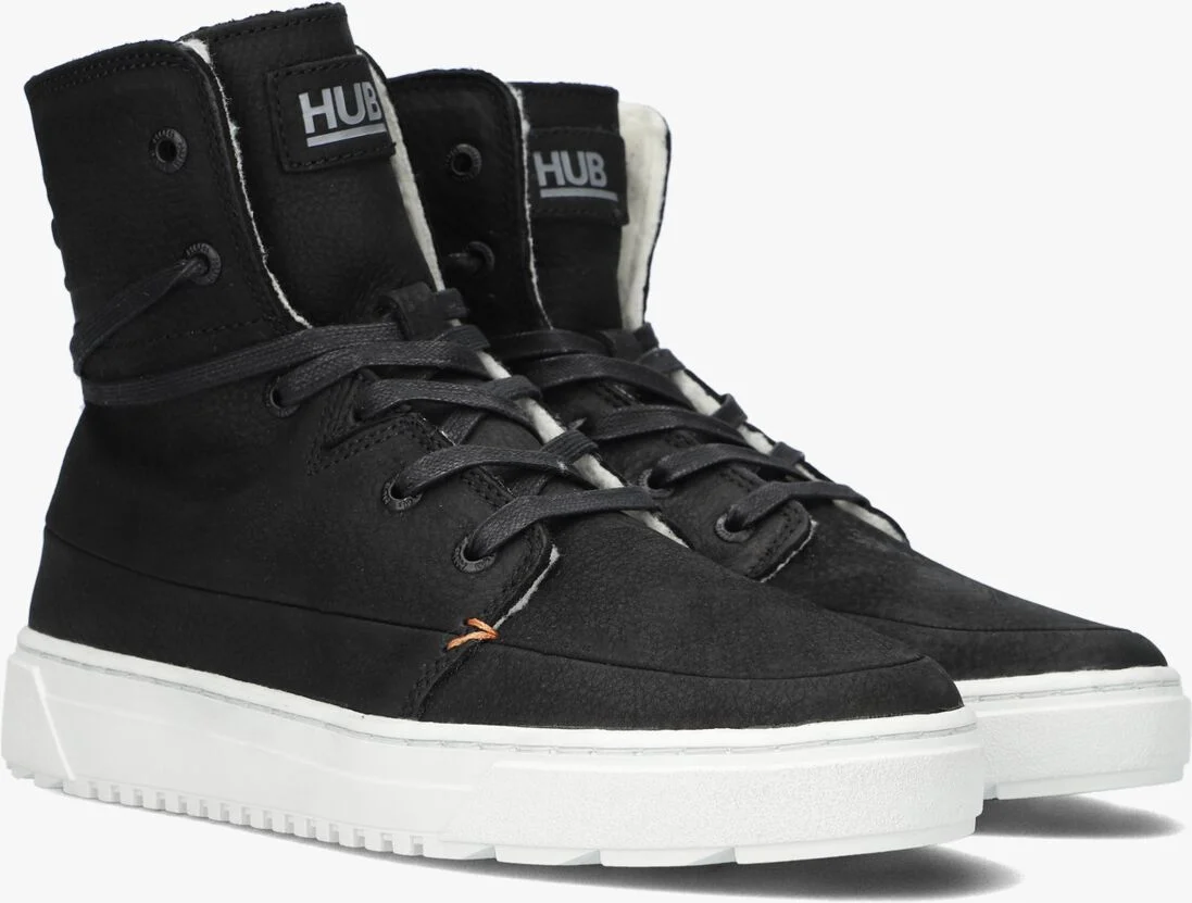 HUB zwarte hub hoge sneaker chess 3.0