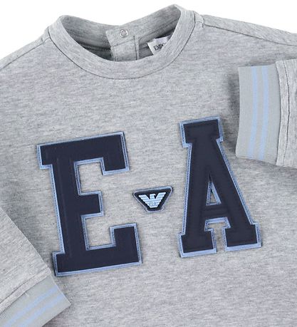 Emporio Armani Bluse - Gr?emeleret m. Navy