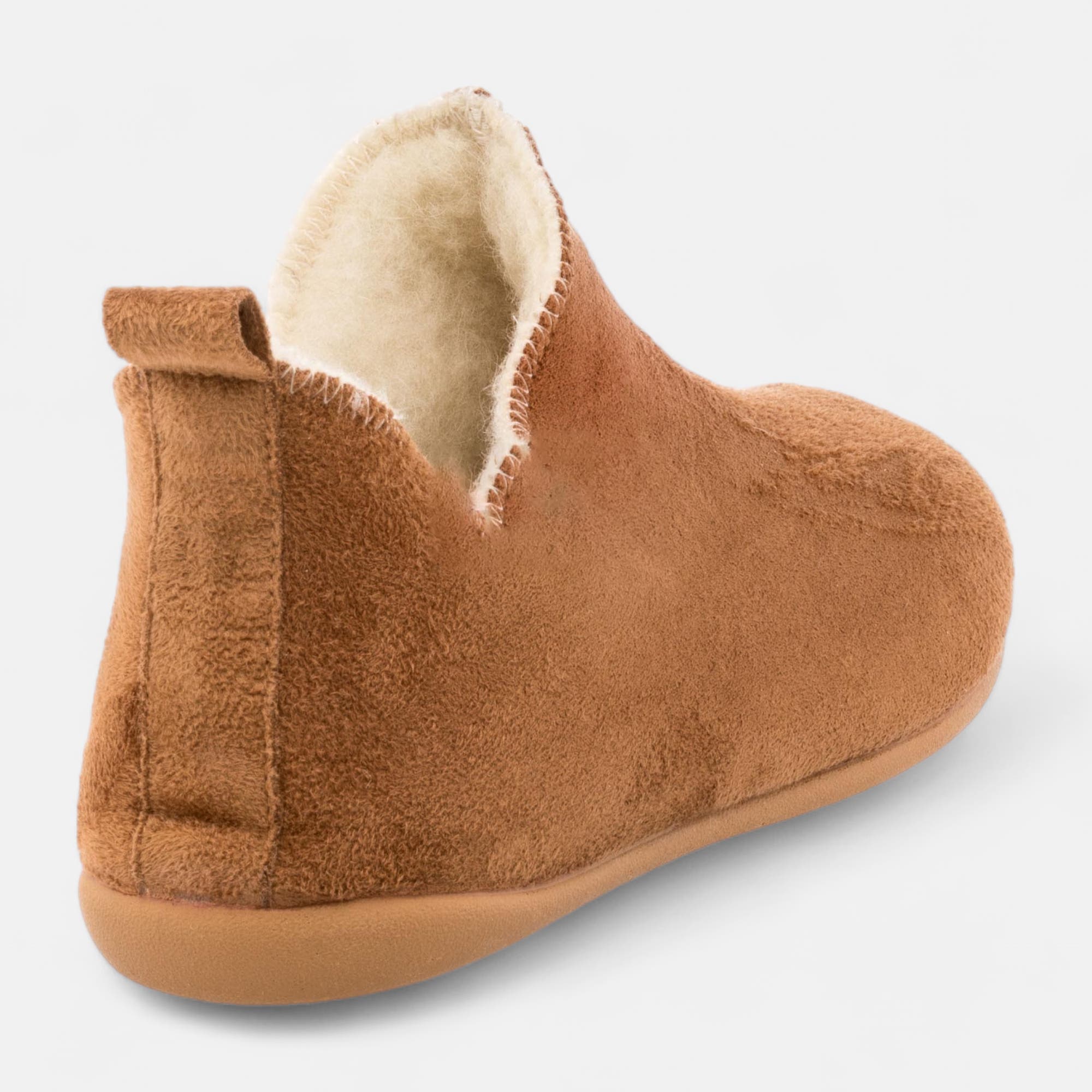 Pantoufles pieds sensibles Femme cognac