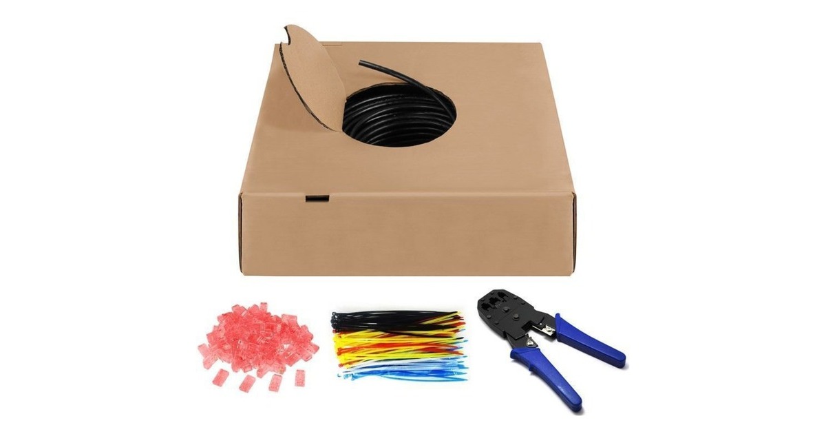 goobayPatchkabel Cat.6 U/UTP, Outdoor  (Zwart, 305 meter)